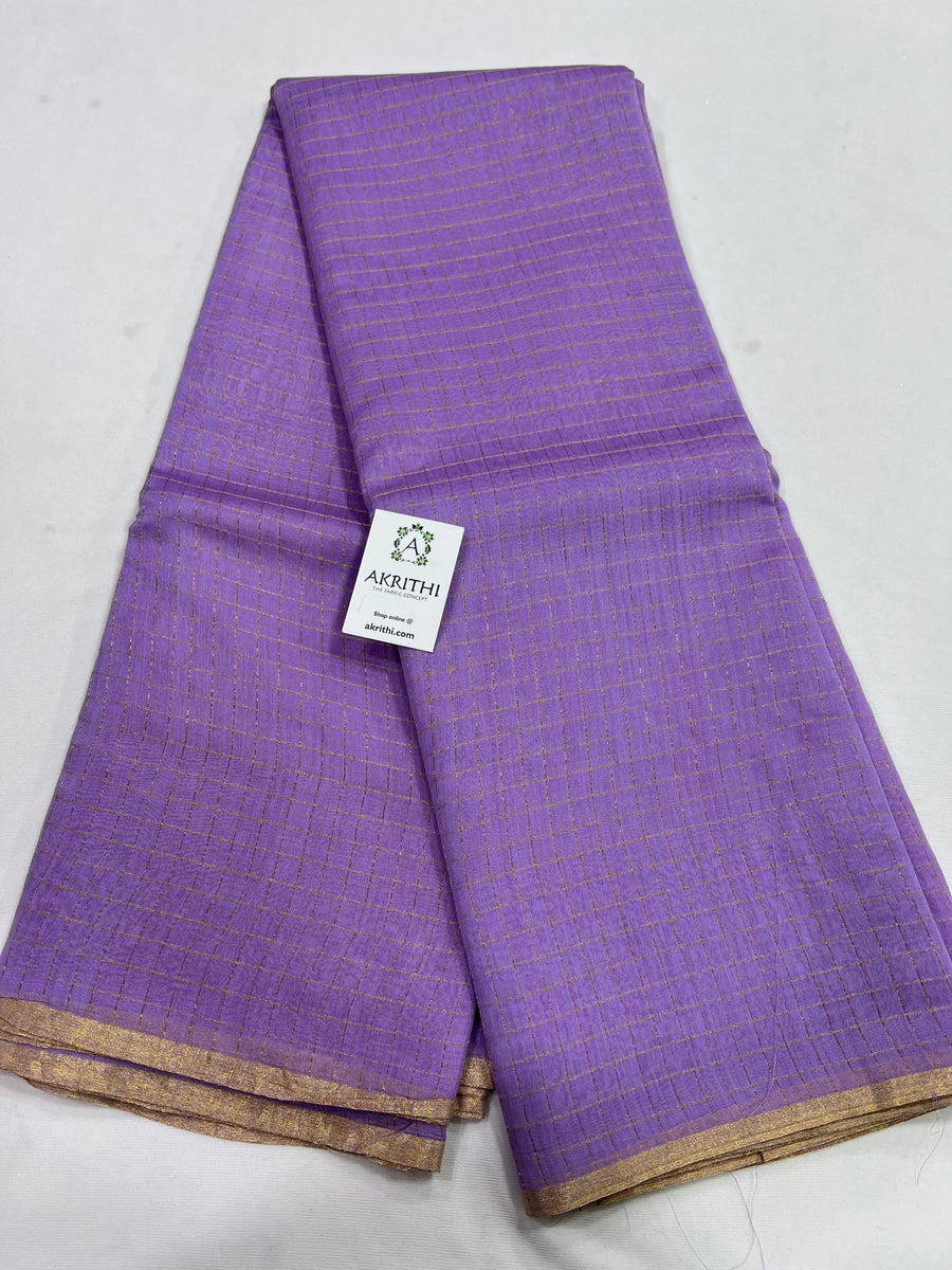 Pure chanderi checks saree