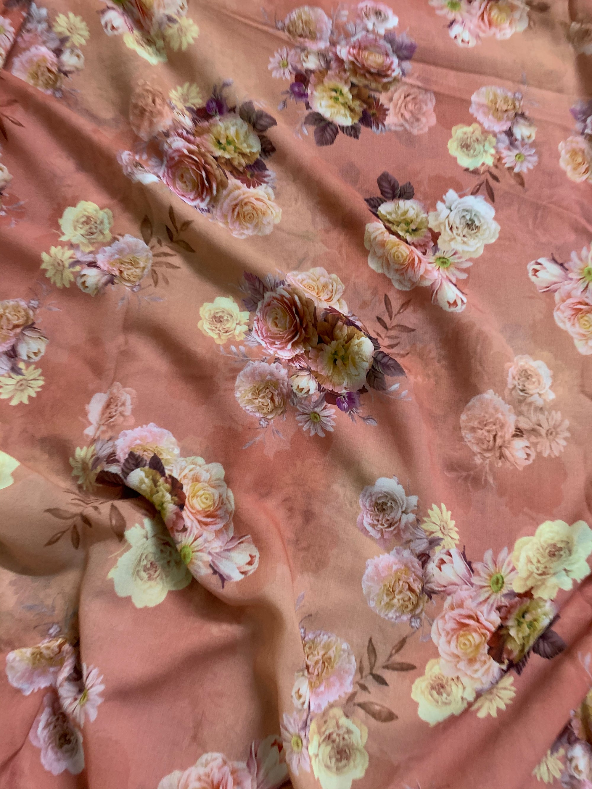 Digital floral Printed georgette fabric