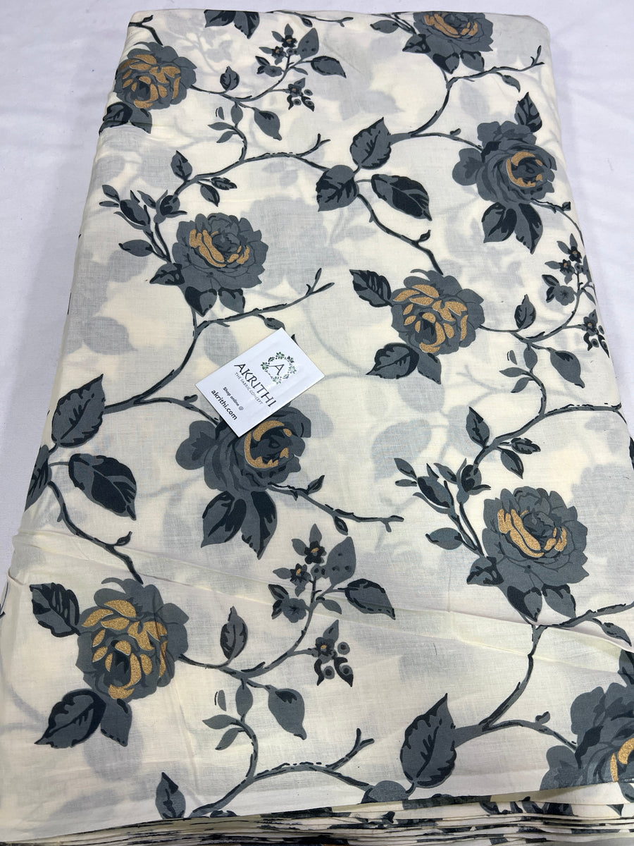 Printed pure cotton fabric