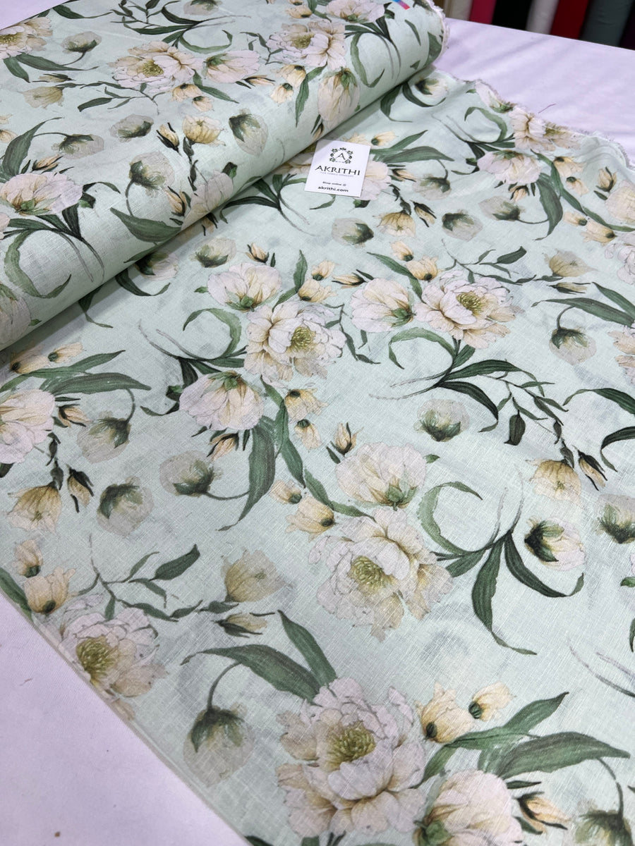Digital Printed pure linen fabric