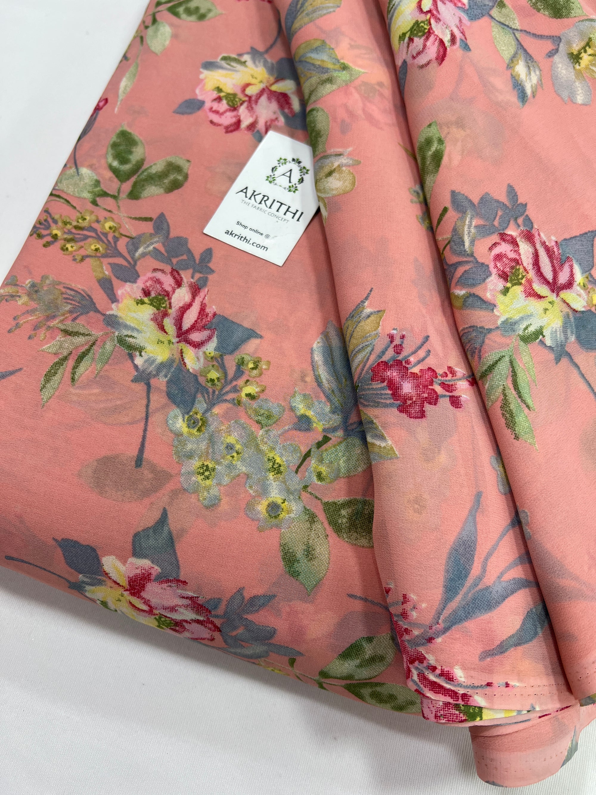 Floral printed georgette fabric 56 inches width