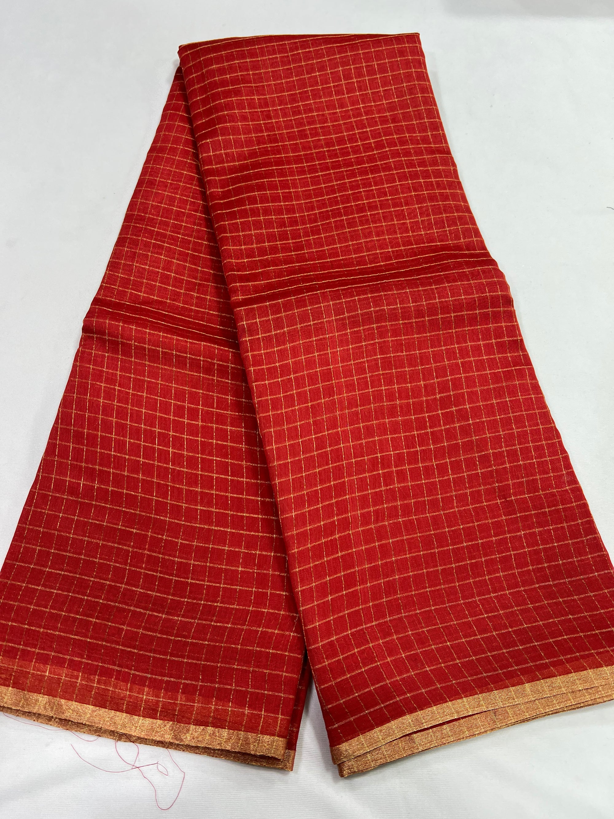 Pure chanderi checks saree