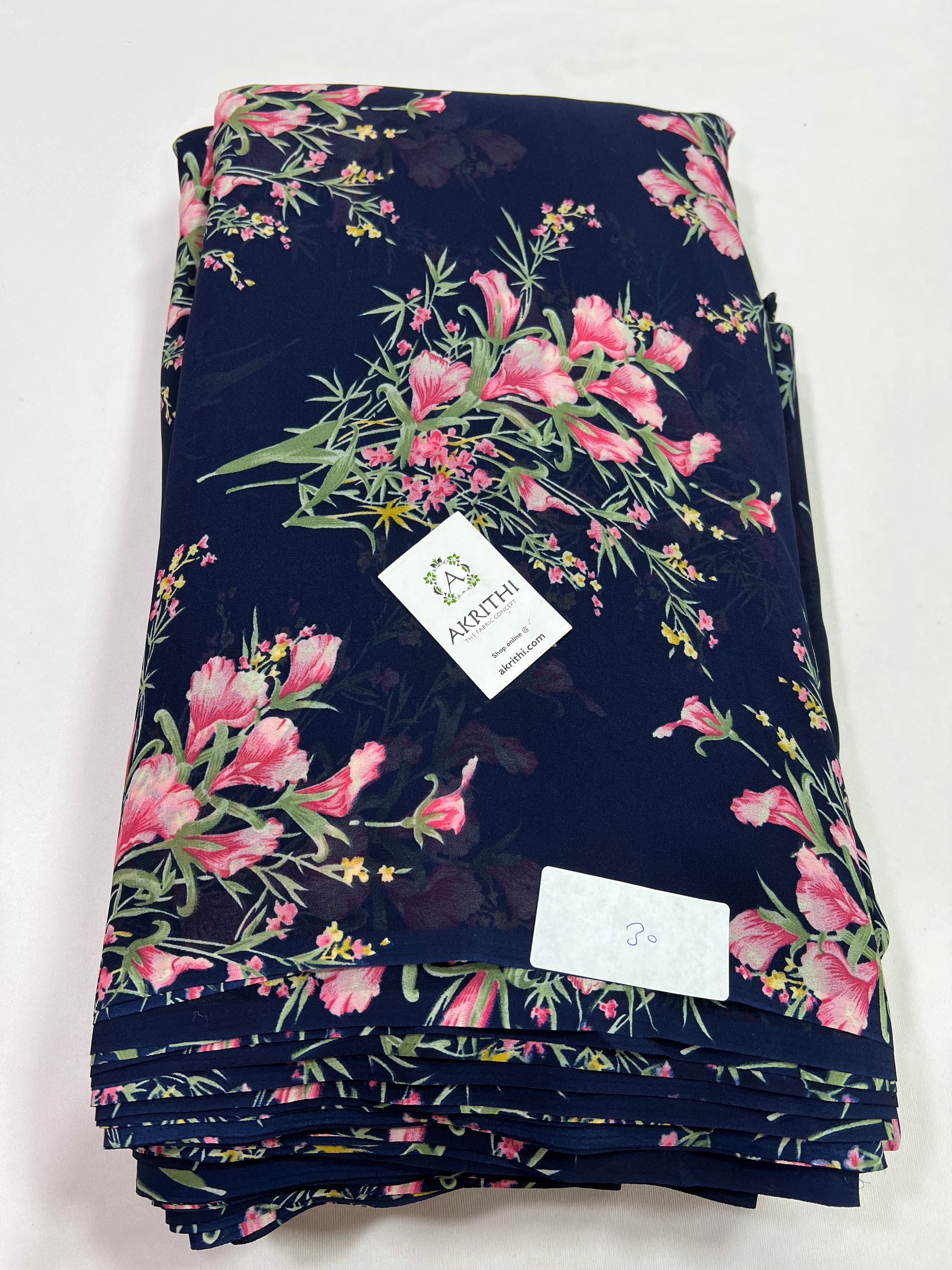 Floral printed georgette fabric 56 inches width