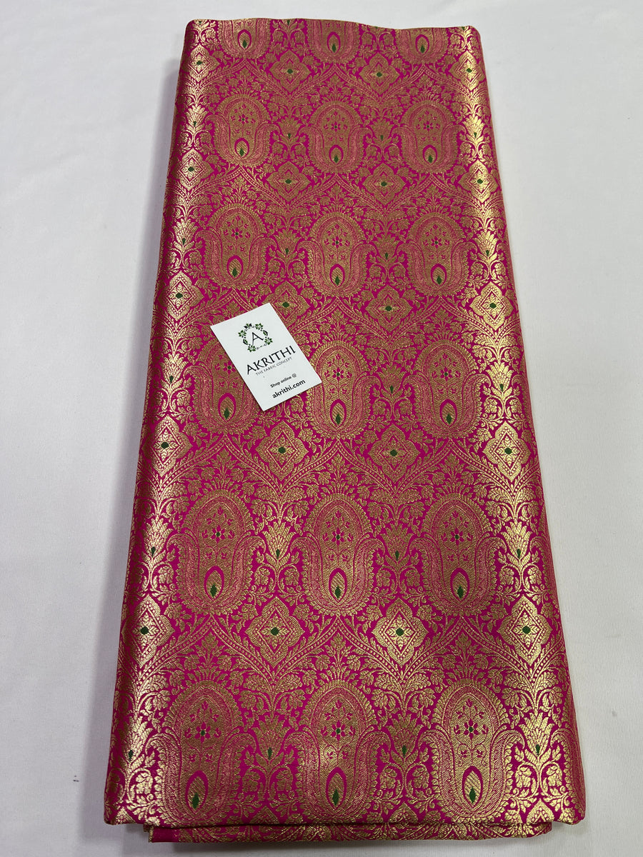 Handloom Banarasi brocade fabric 40 cms cut