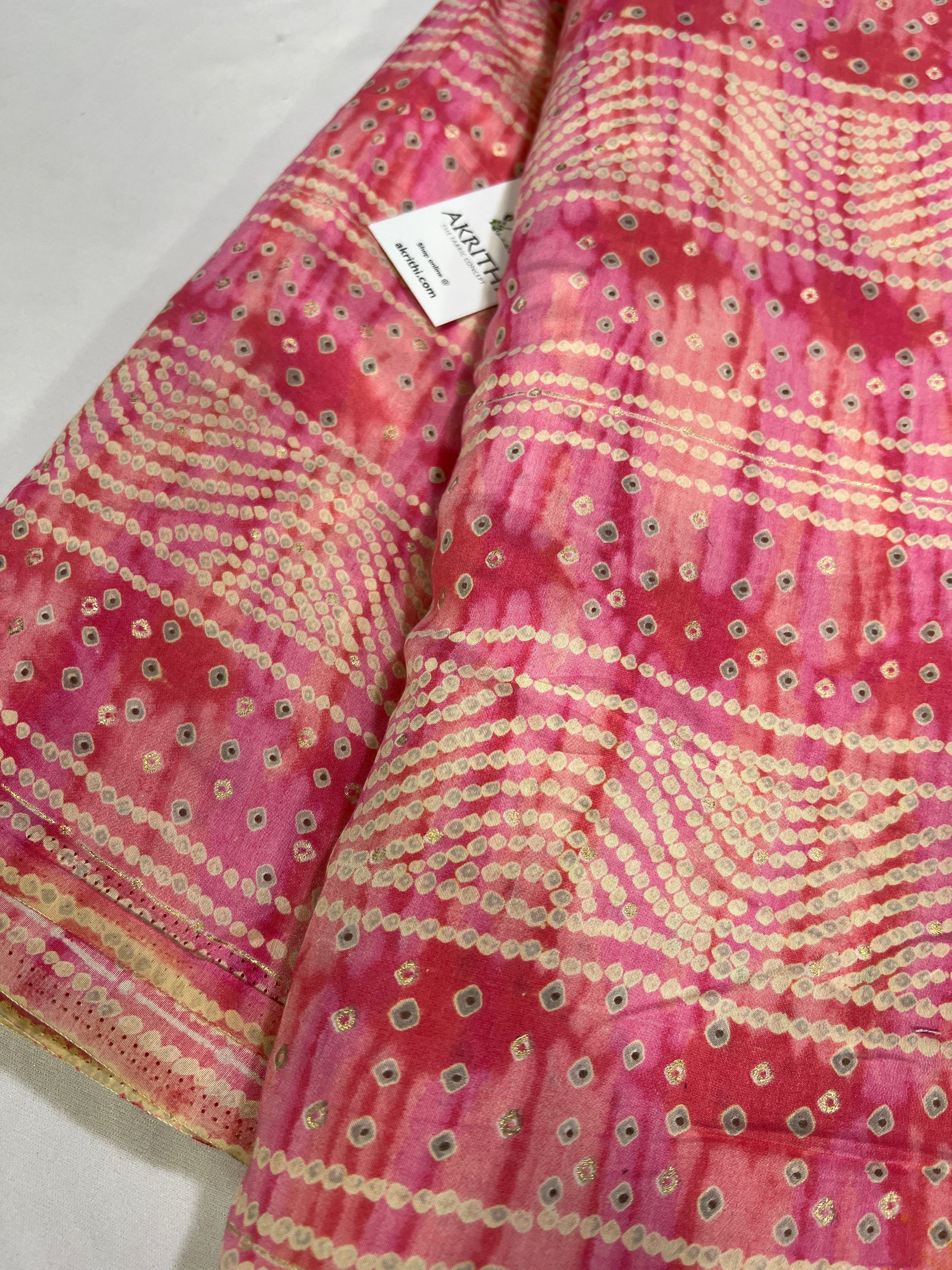 Printed silk fabric