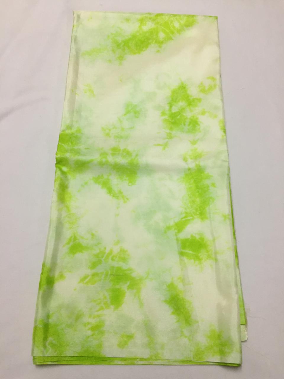 Shibori tie and dye pure soft silk fabric