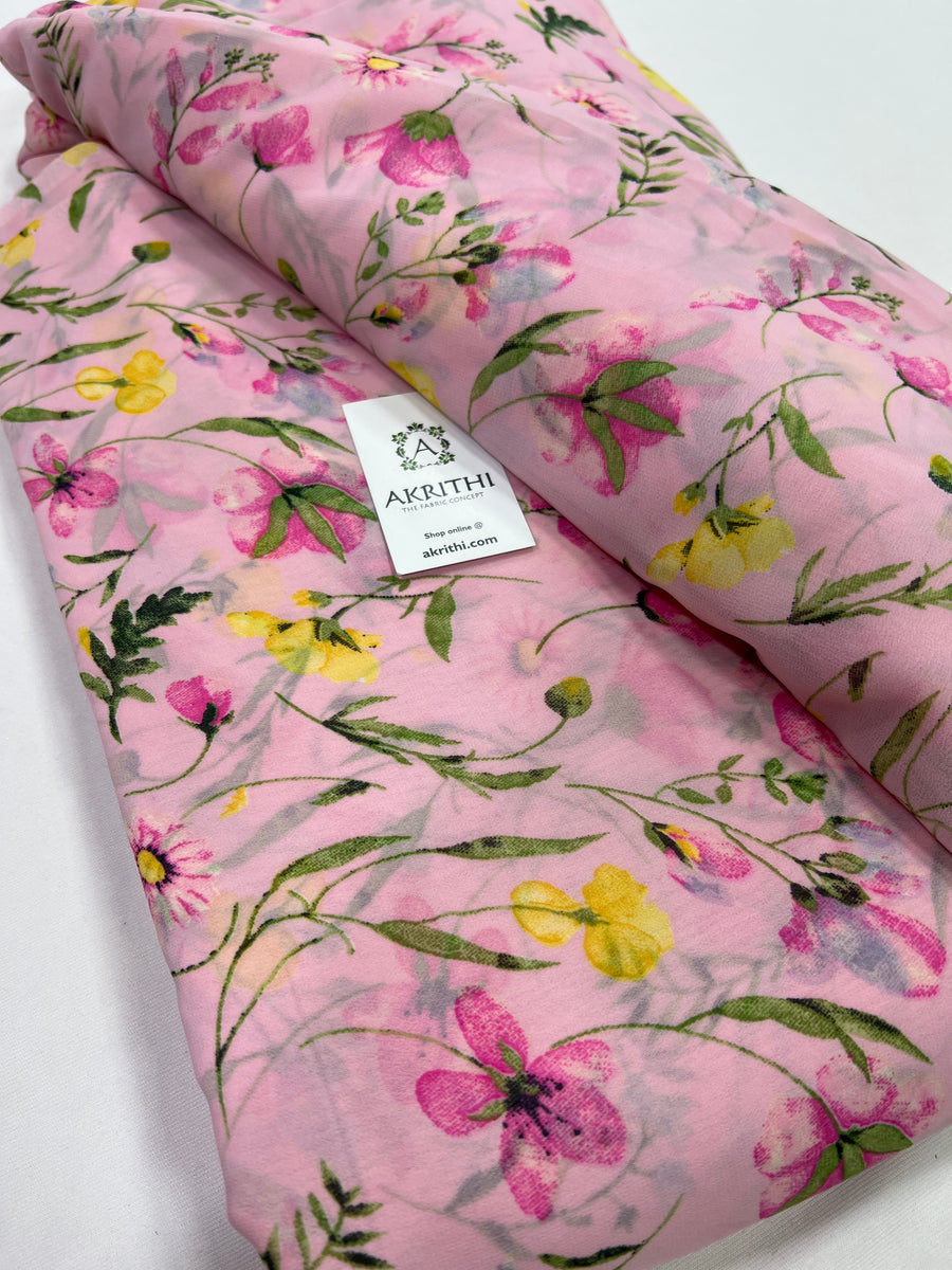 Floral printed georgette fabric 56 inches width