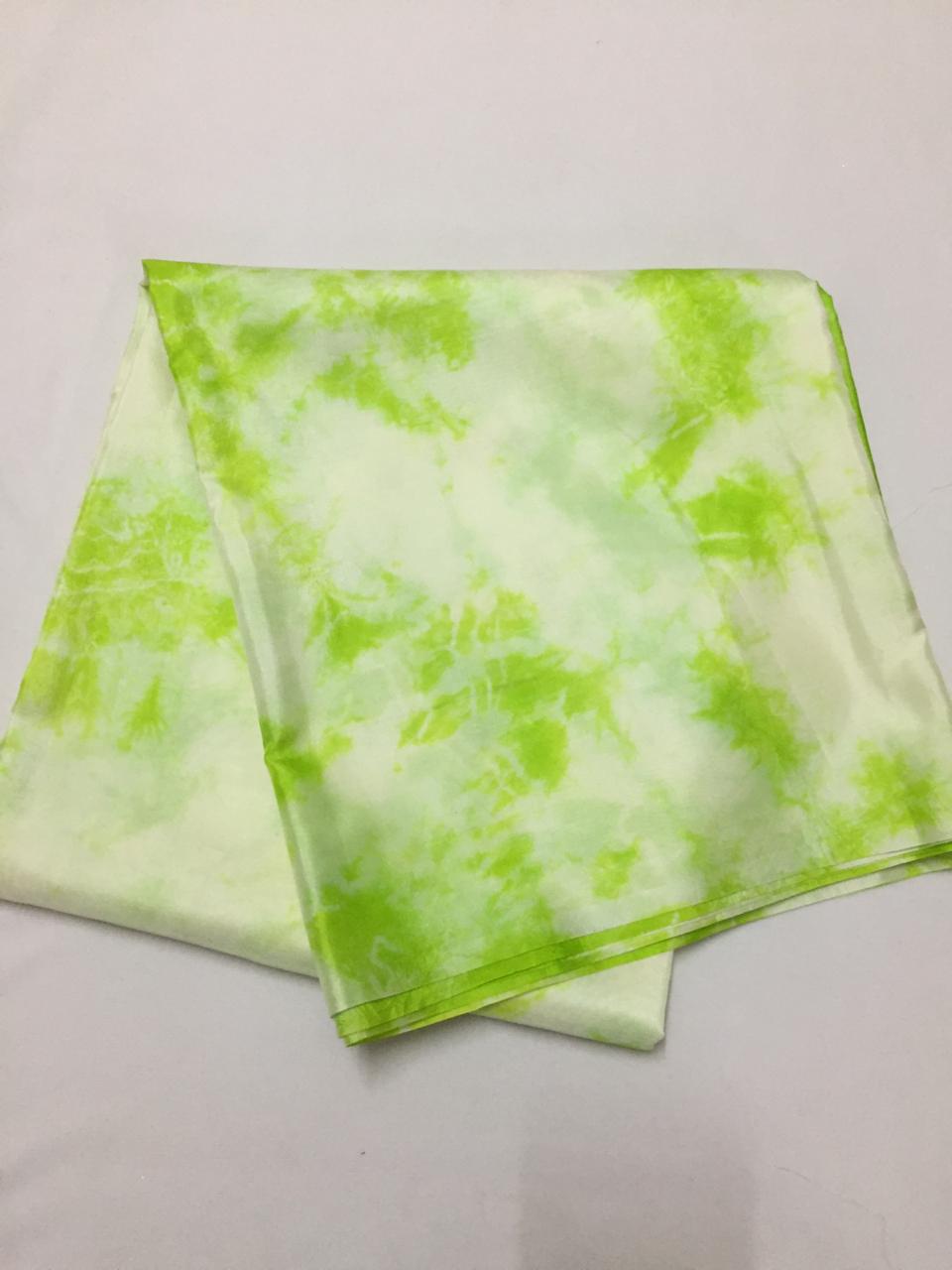 Shibori tie and dye pure soft silk fabric