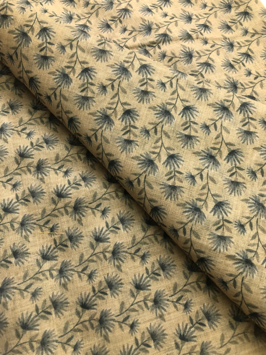 Floral Printed Linen fabric