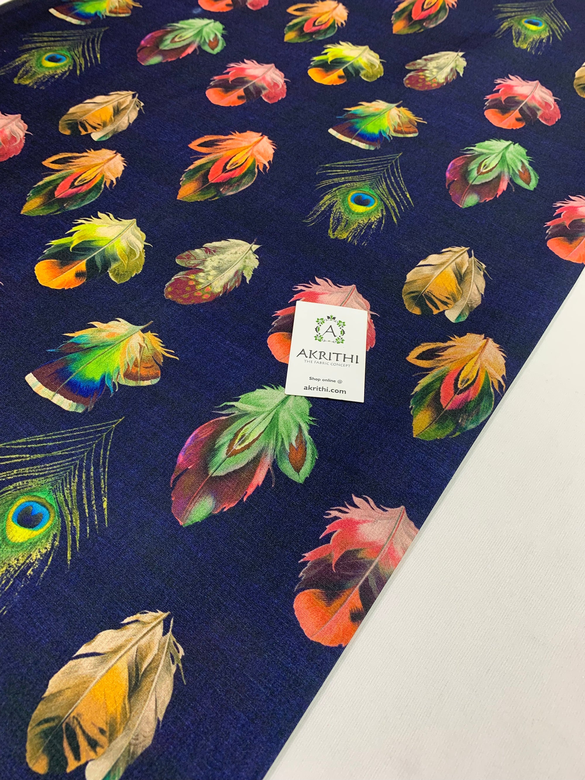 Printed silk fabric