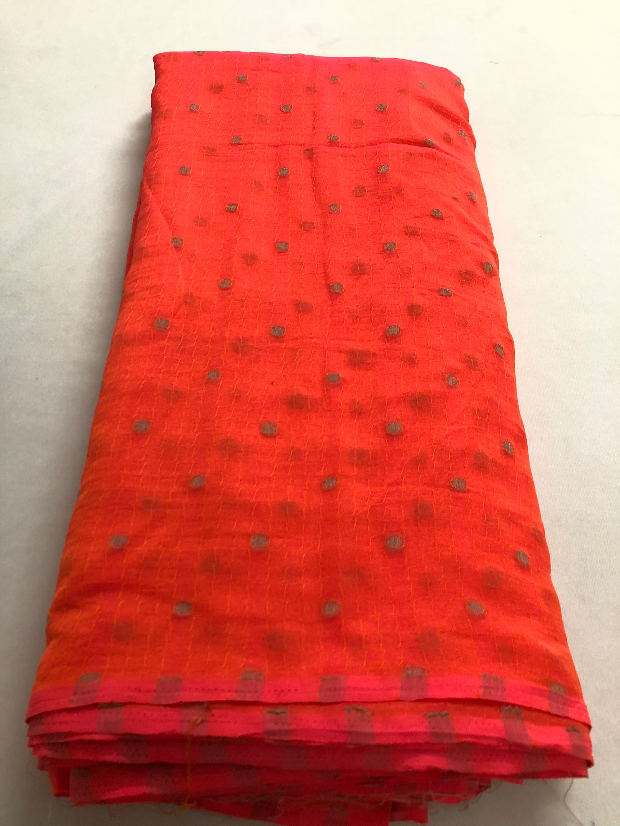 Self woven butti chiffon fabric