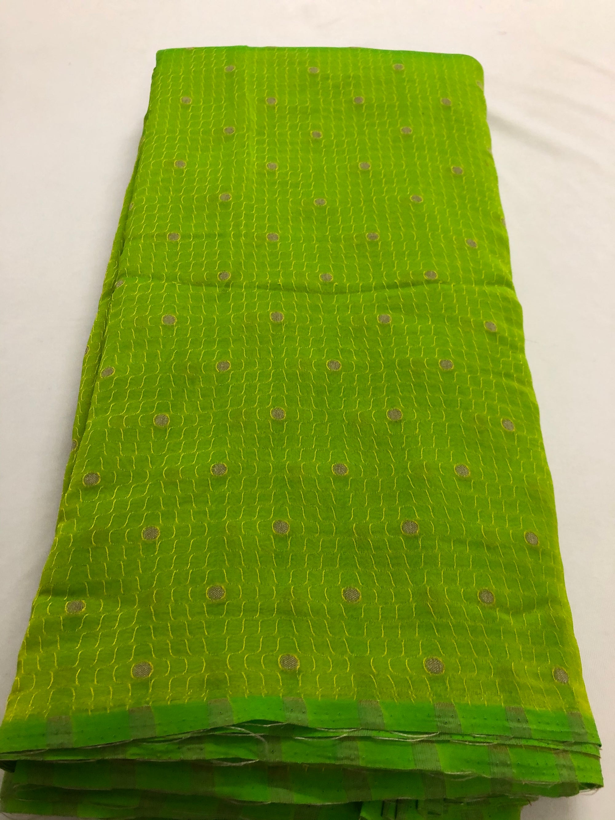 Self woven butti chiffon fabric