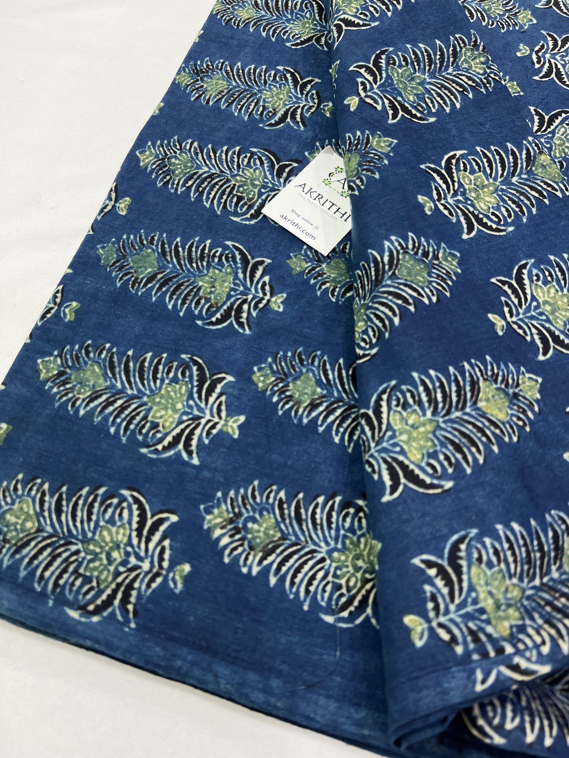 Ajrakh hand block pure cotton fabric
