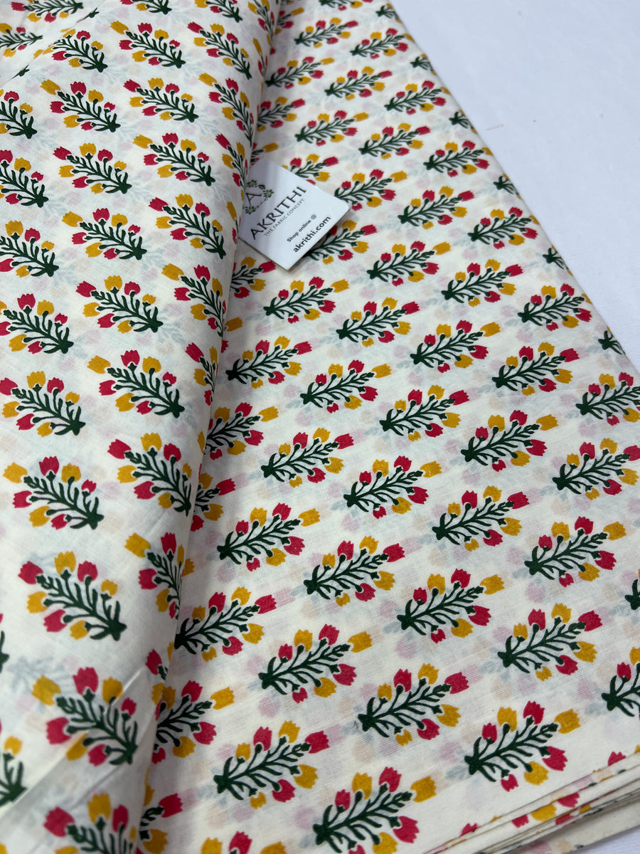 Printed pure cotton fabric