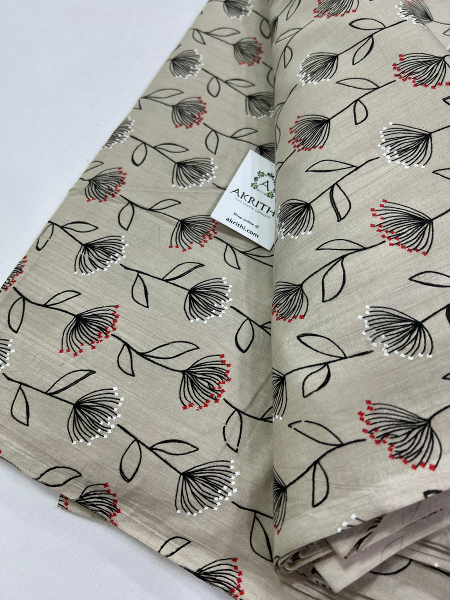 Printed pure cotton fabric