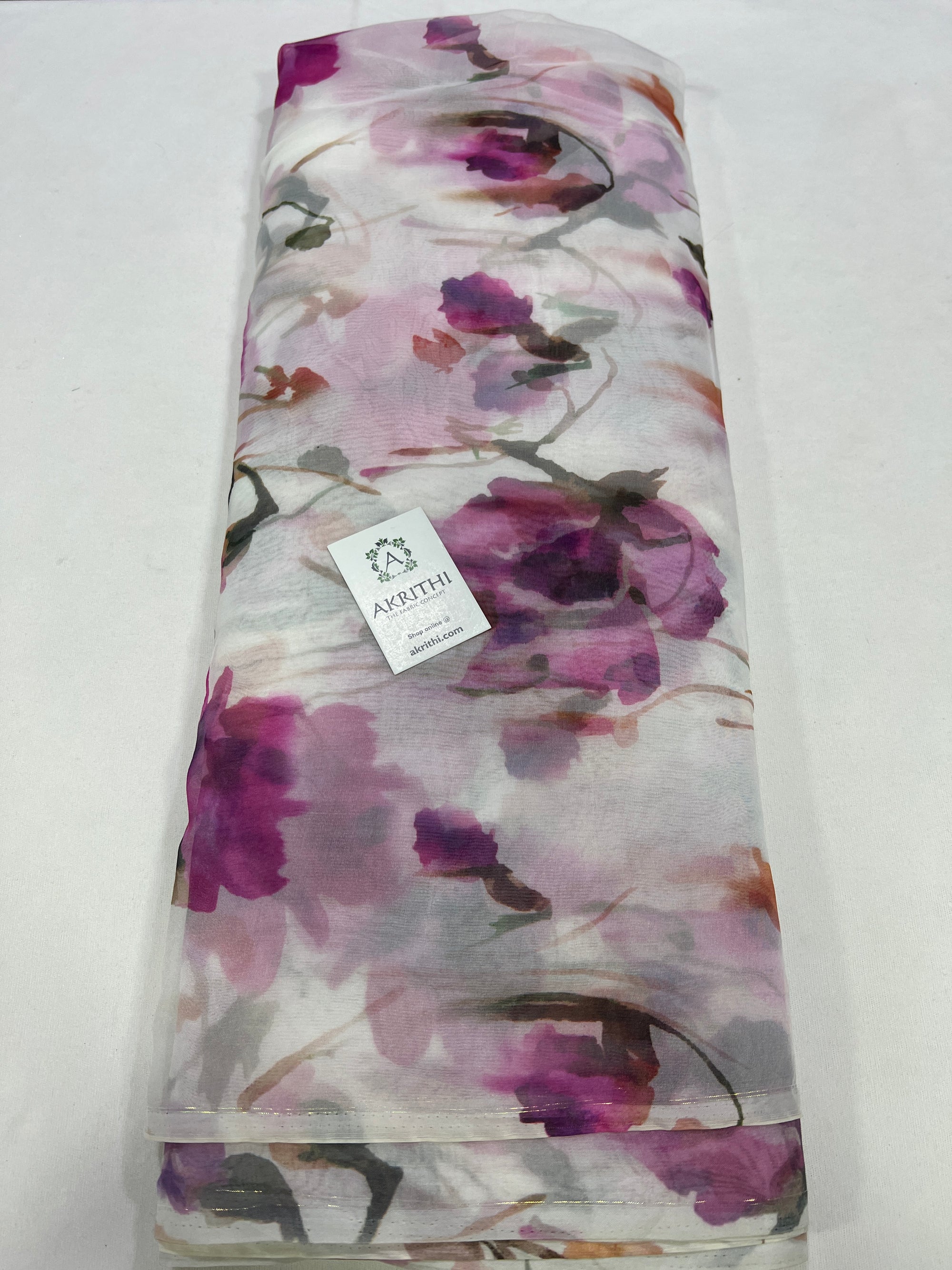 Digital floral Printed organza fabric