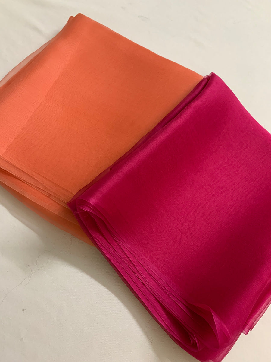 PURE SILK ORGANZA SAREE 40 GRAMS