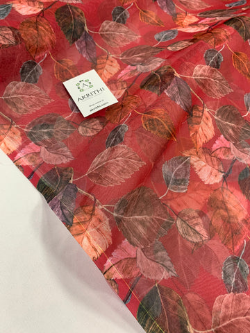 Digital floral Printed organza fabric