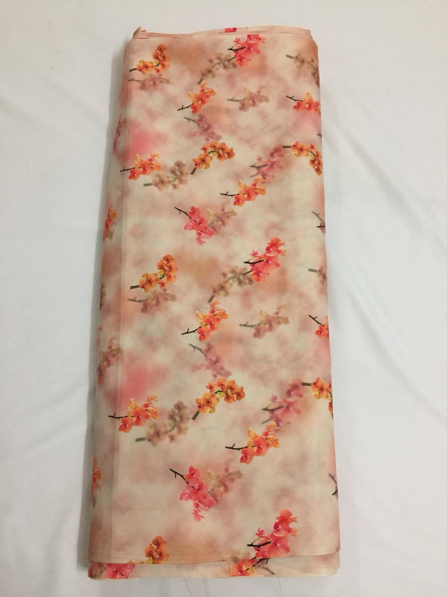 Printed crepe fabric 1 metre cut