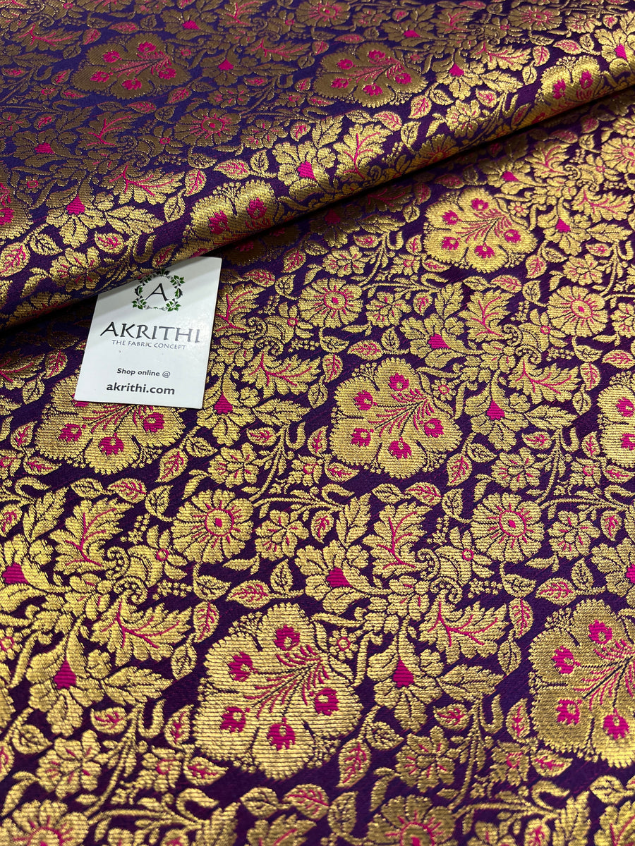 Handloom Banarasi brocade fabric