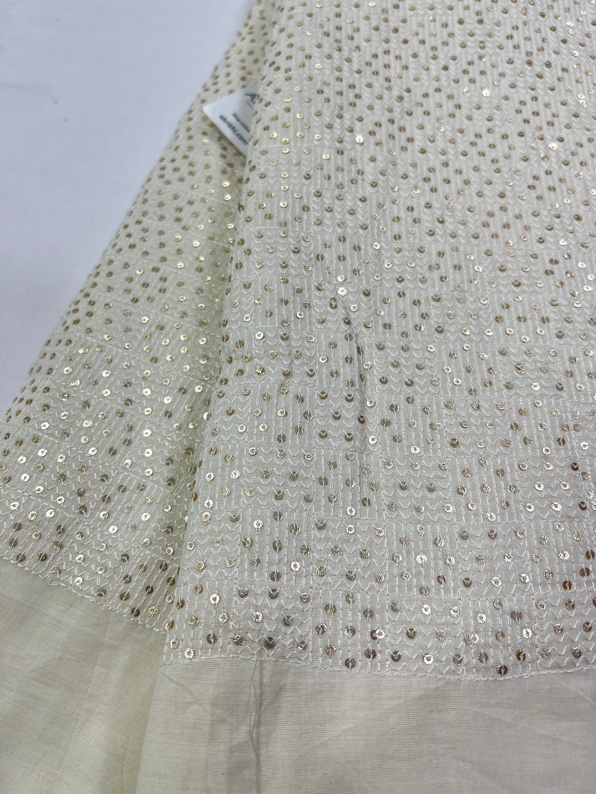 Pure Cotton embroidered fabric 70 cms cut