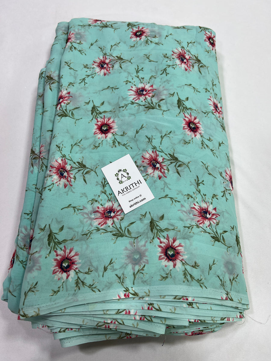 Floral printed georgette fabric 56 inches width