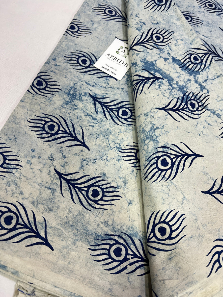 Dabu printed pure cotton fabric 80 cms cut