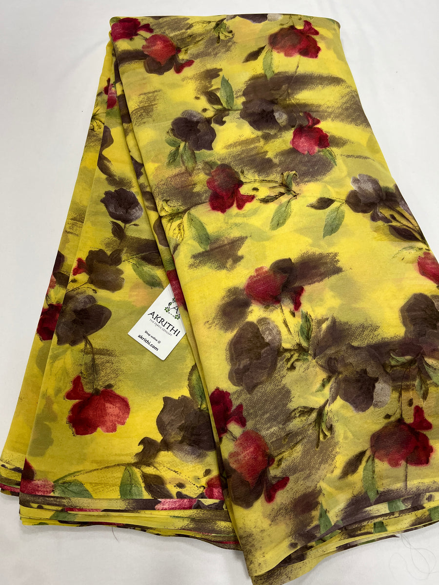 Floral printed georgette fabric