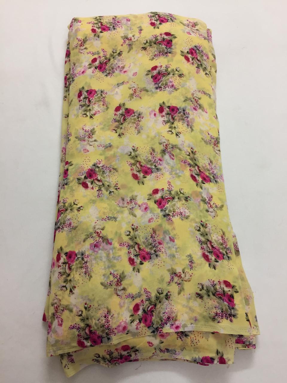 Printed georgette fabric