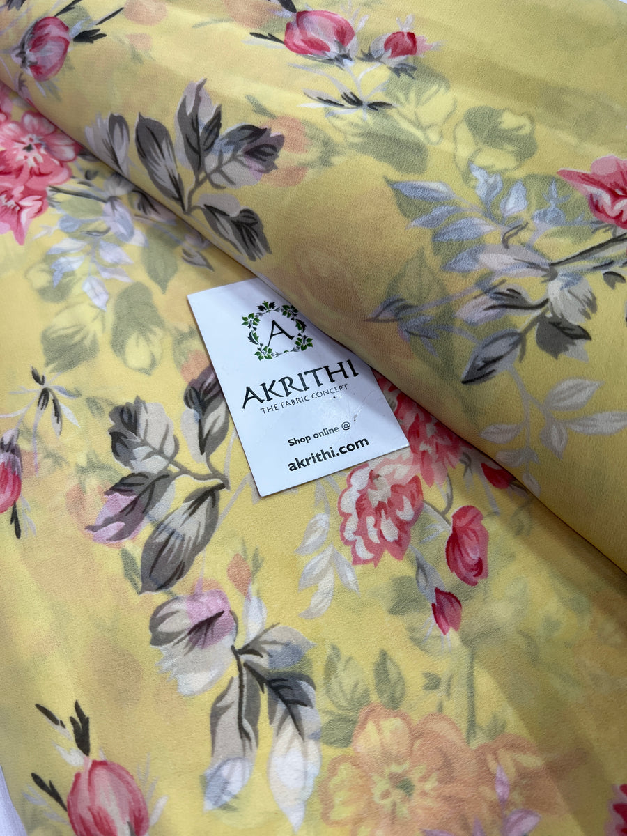 Floral printed georgette fabric