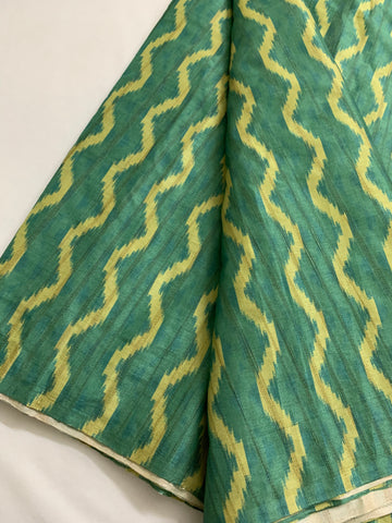 Ikat Printed semi silk fabric