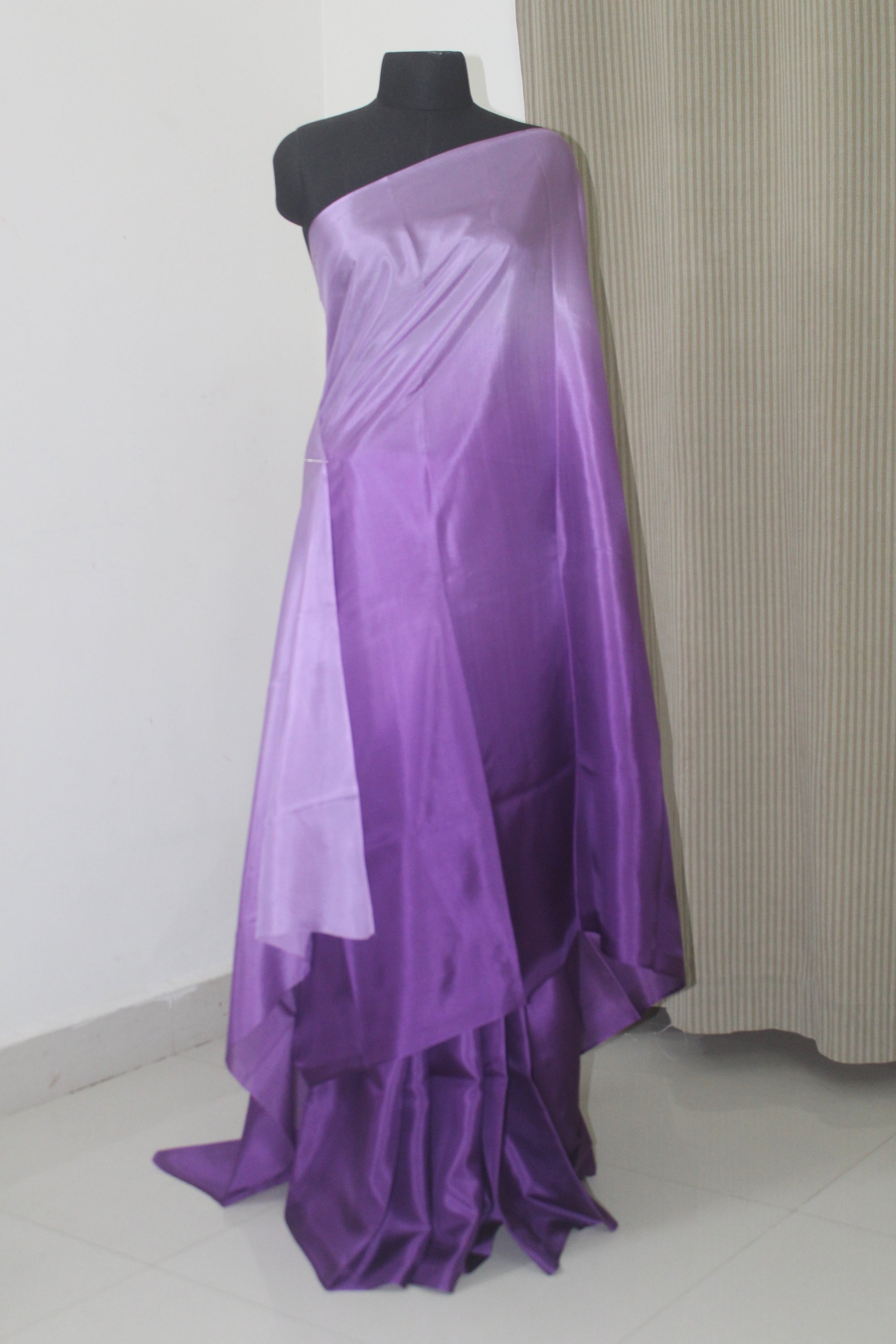 Shaded pure habutai silk saree