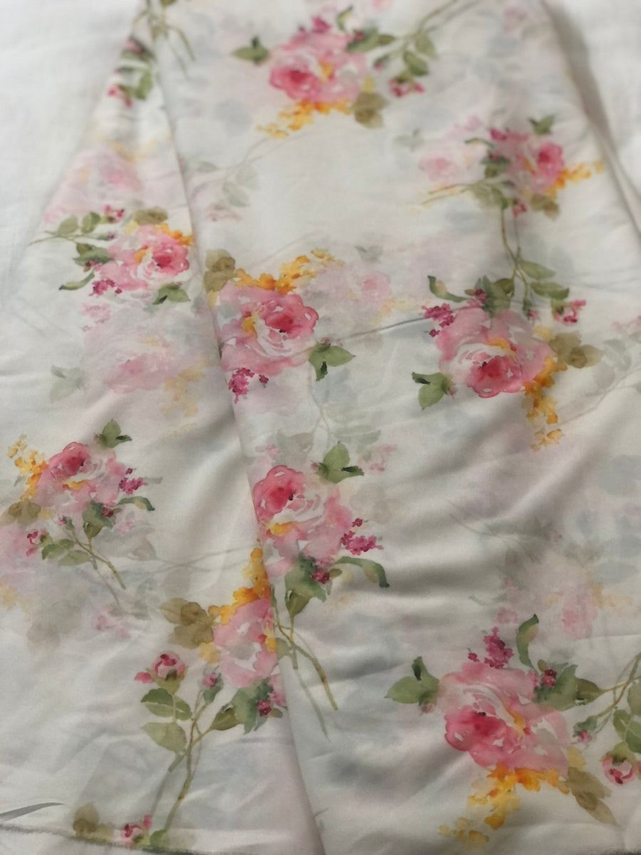 Digital floral Printed crepe fabric