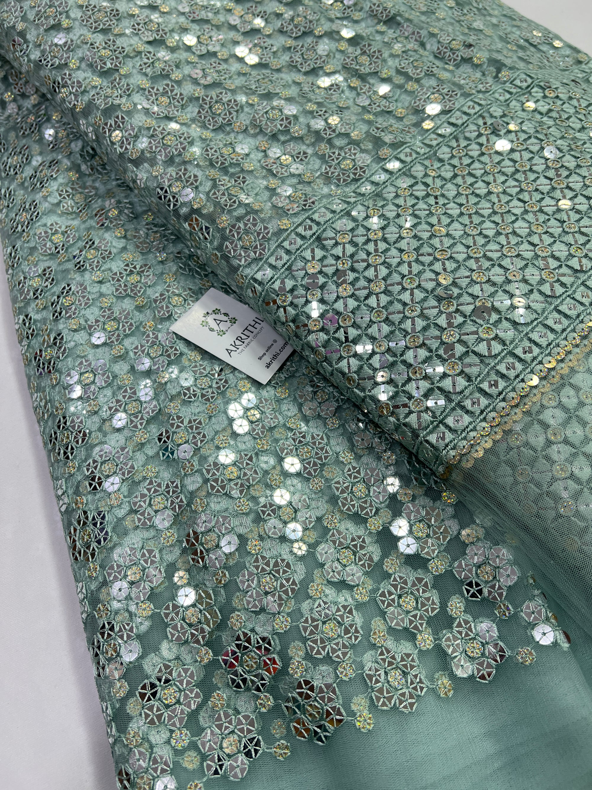 Embroidery on Net fabric