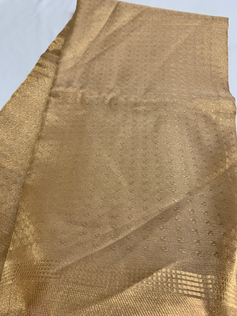 Pure gold tissue saree with self pattern