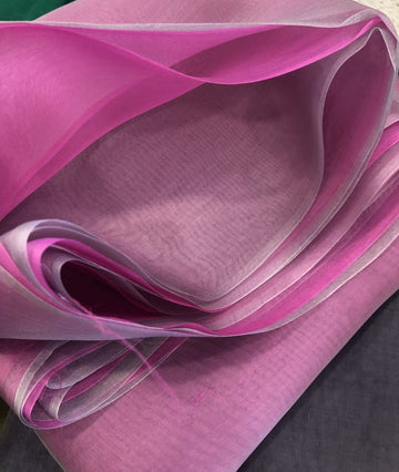DOUBLE SHADED PURE SILK ORGANZA FABRIC