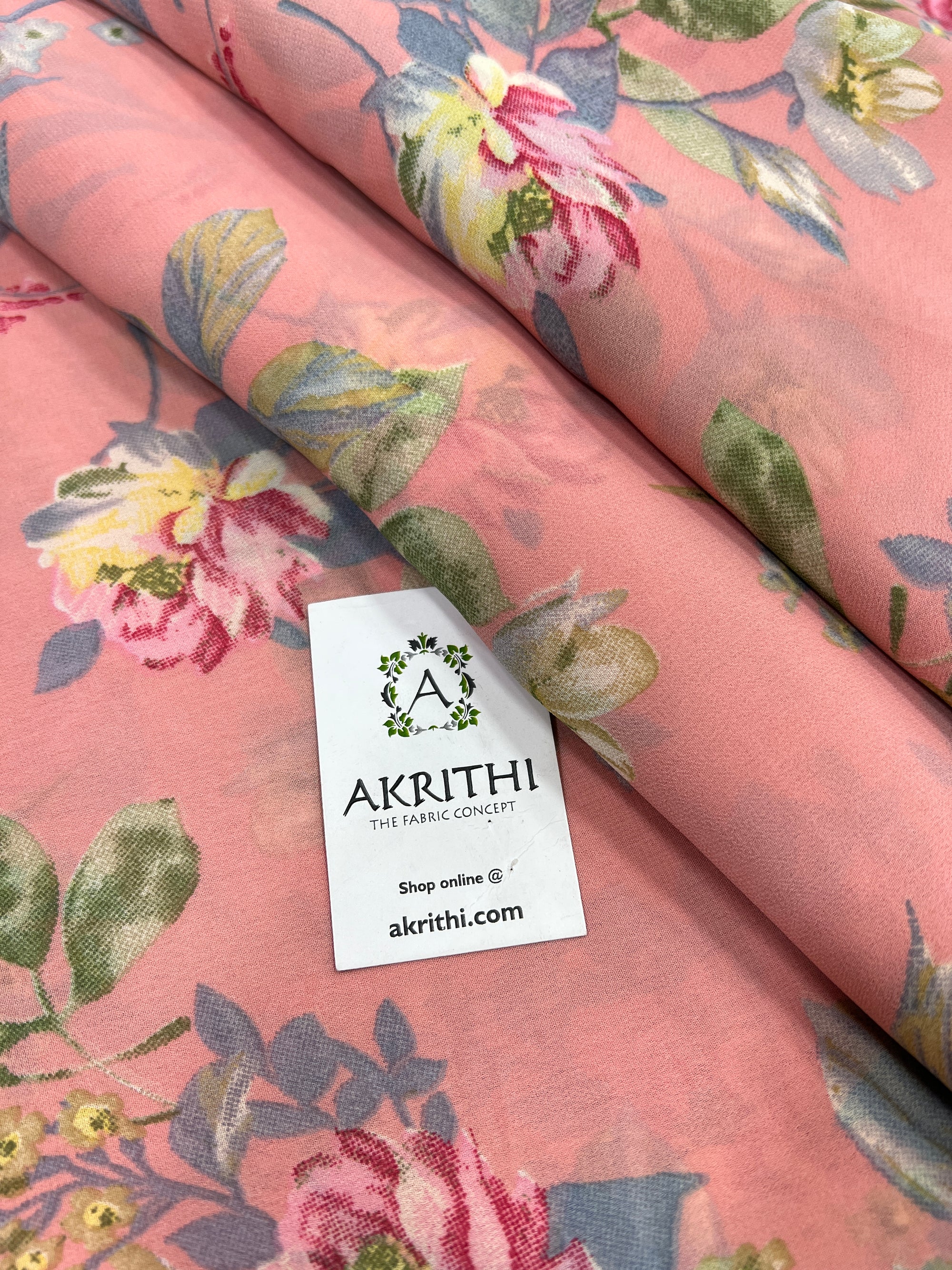 Floral printed georgette fabric 56 inches width