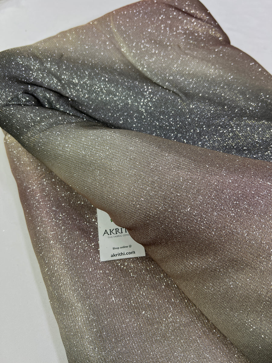 Cross Shaded imported Lycra fabric with glitter