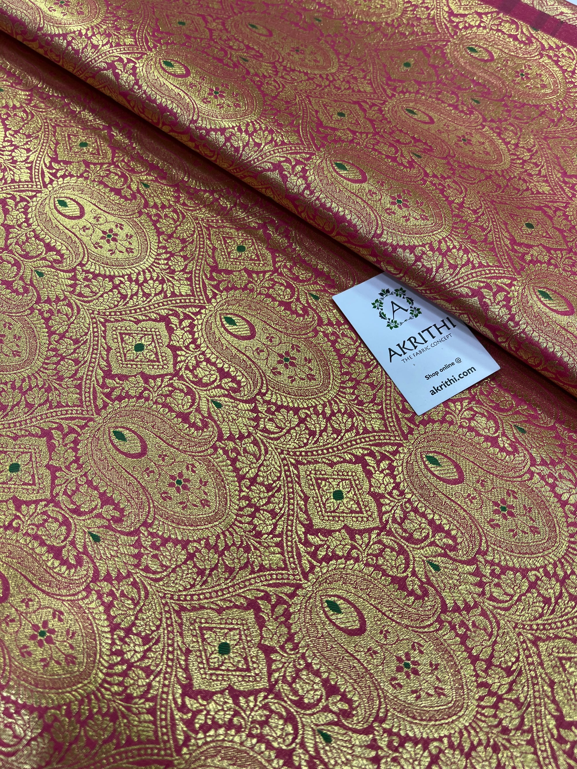 Handloom Banarasi brocade fabric