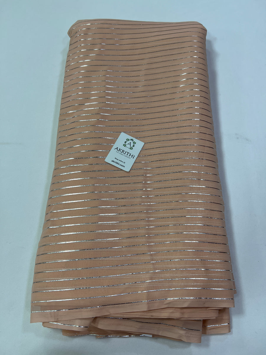 Foil printed georgette fabric