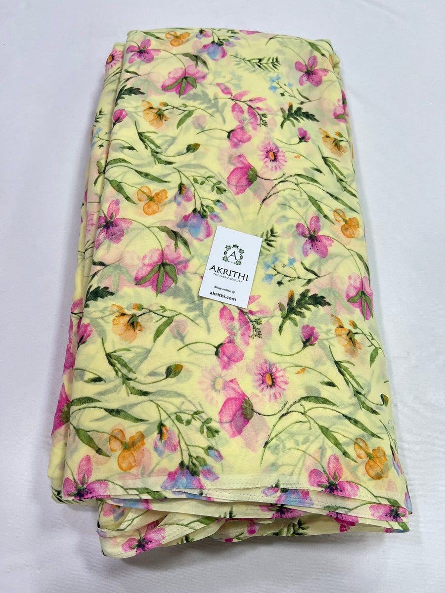 Floral printed georgette fabric 56 inches width