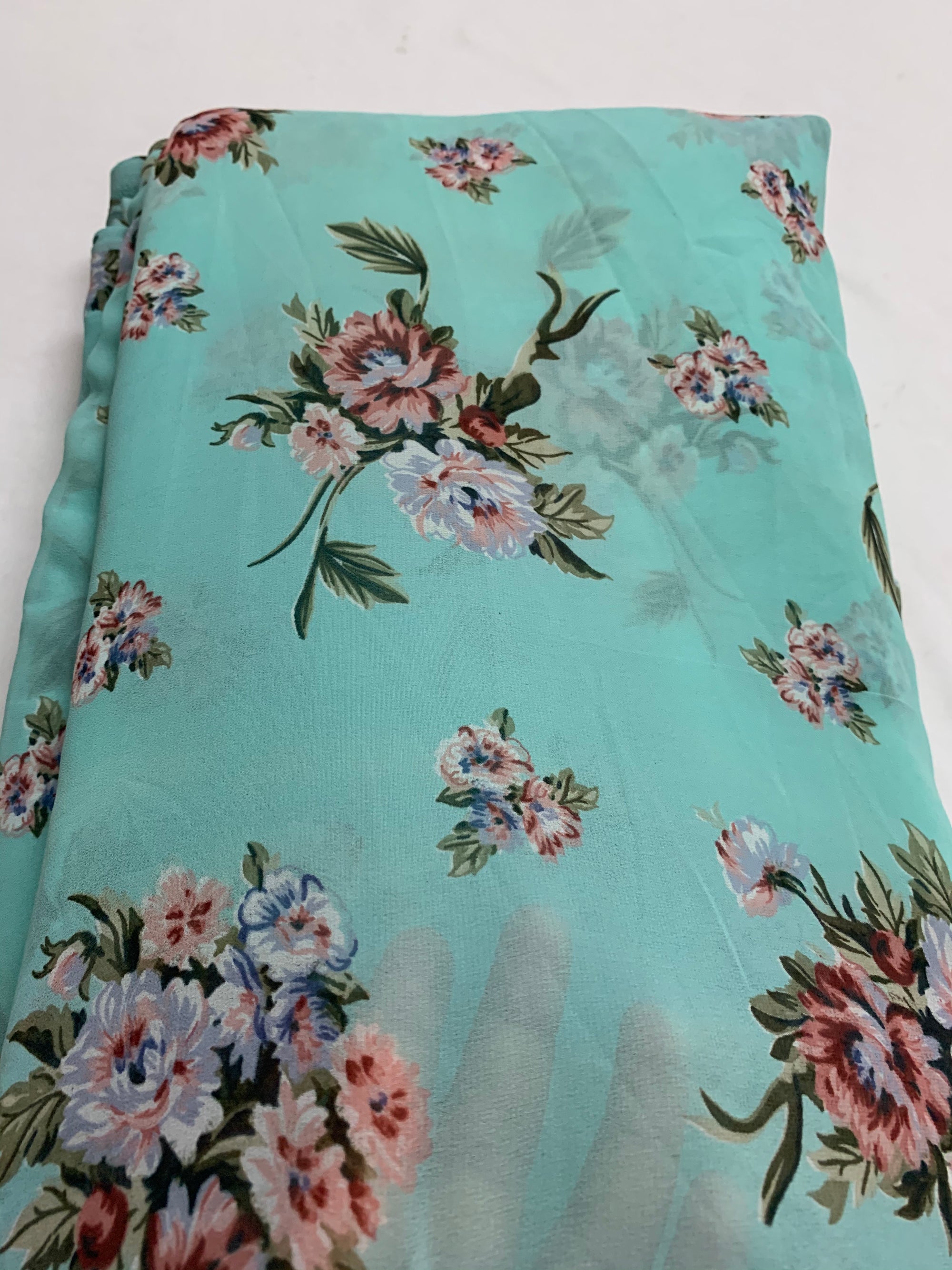 Digital floral Printed georgette fabric