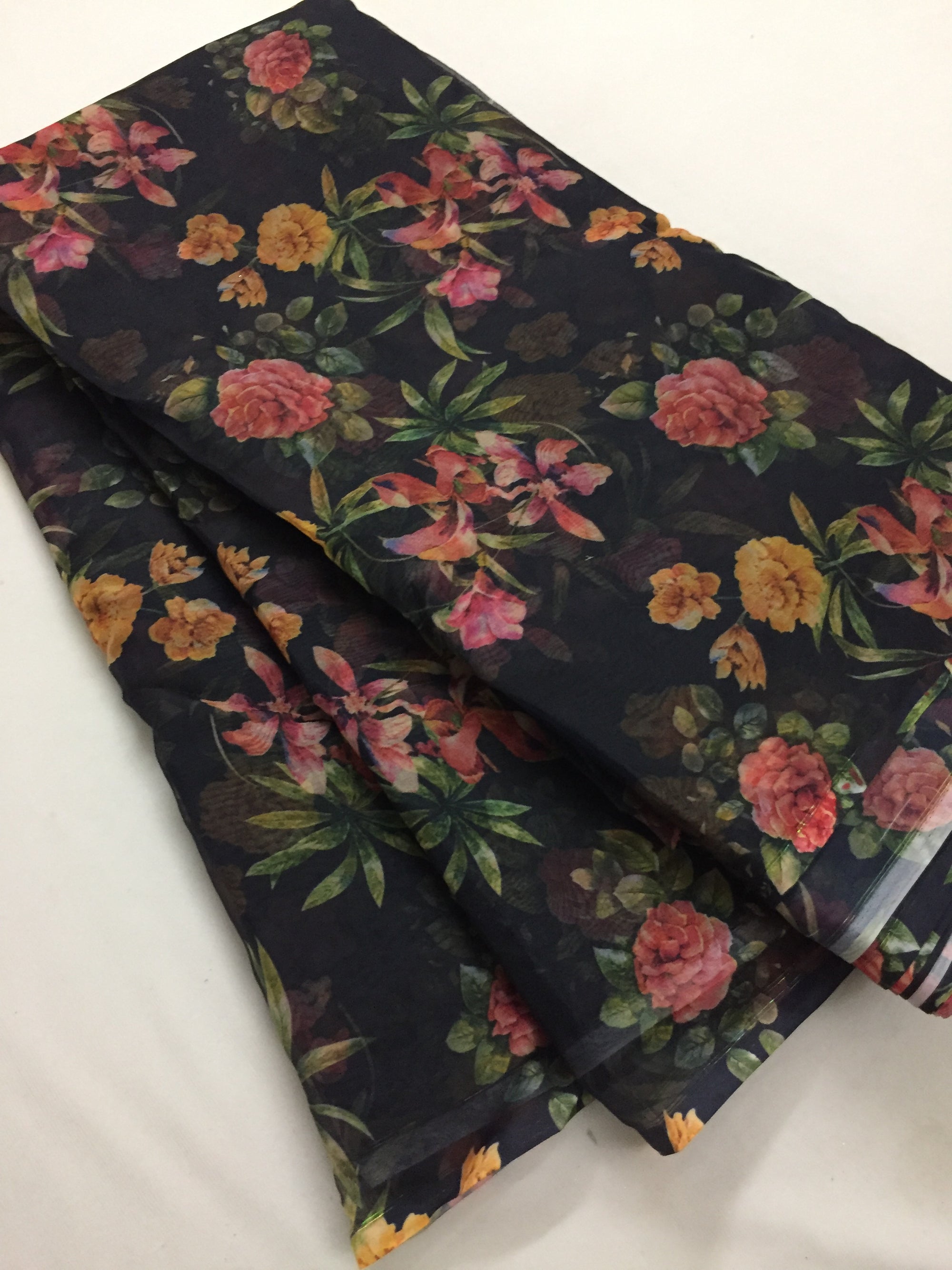 Printed organza fabric