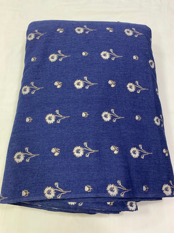 Printed pure flex cotton fabric