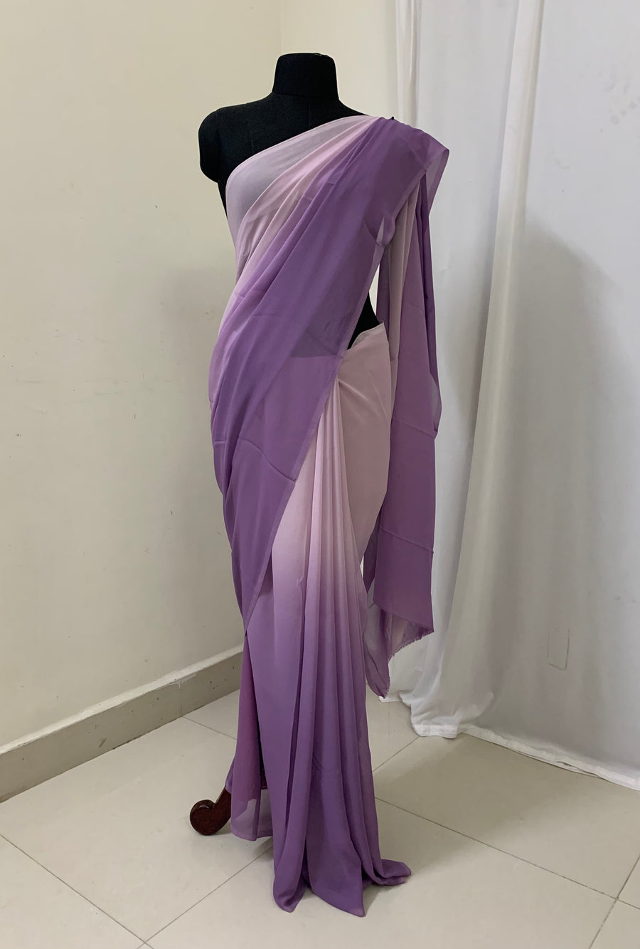 Shaded georgette saree