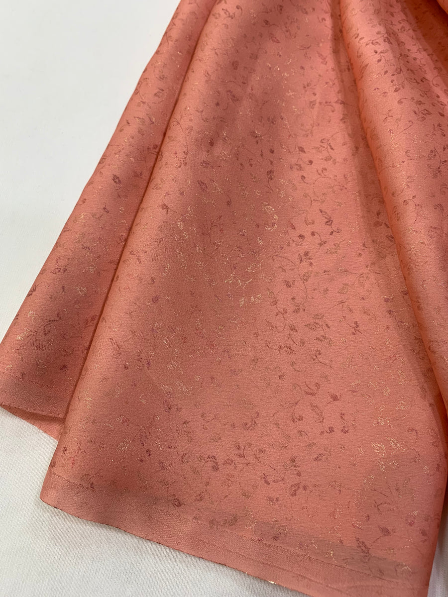 Foil Printed semi silk fabric
