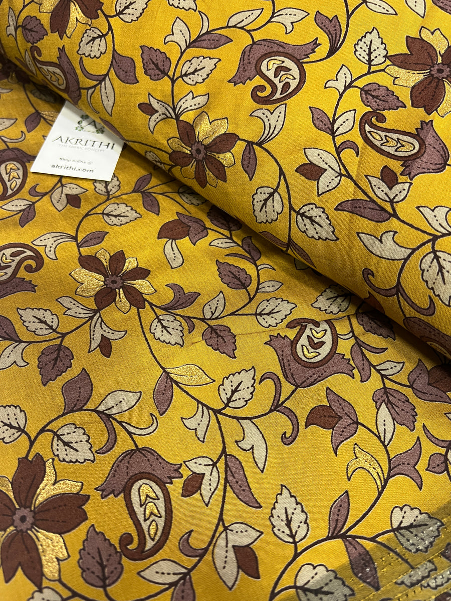 Digital printed silk fabric