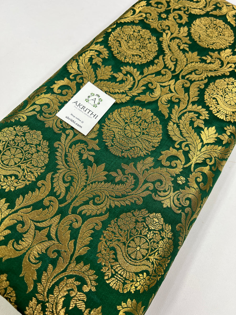 Handloom Banarasi brocade fabric 80 cms cut