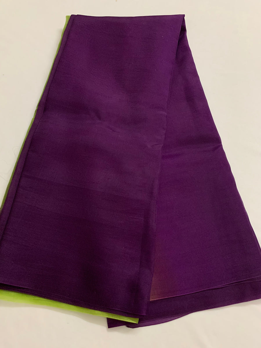 PURE SILK ORGANZA DOUBLE SHADED SAREE 20 GRAMS