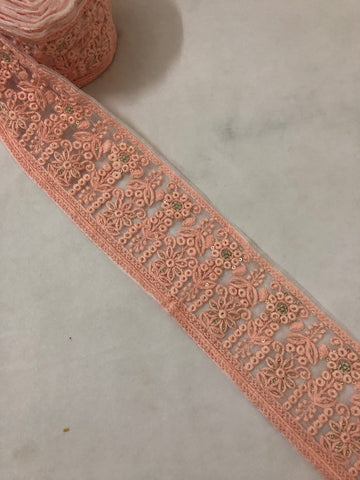 Embroidered  lace 9 metres roll